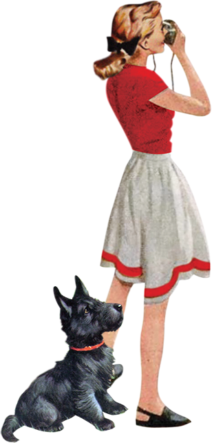 girl with dog